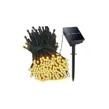 100 LED KERSTVERLICHTING USB oplaadbaar of zonne energie - 1
