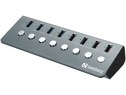 USB 3.0 Hub 4x Data + 4x Charge
