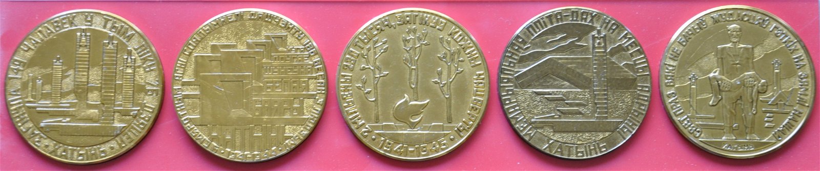 Set van 5st Russische WW2 herdenkings penningen - 0