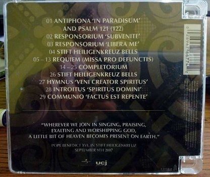 De CD Chant: Music For Paradise van The Cistercian Monks. - 5