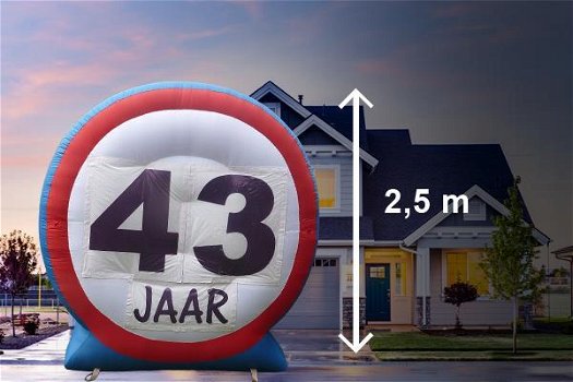 Opblaasbaar verkeersbord te huur, landelijke bezorging mogelijk - 0