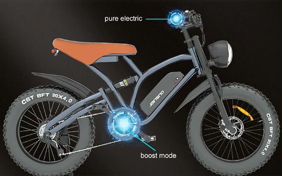 JANSNO X50 Electric Bike 20*4.0 Inch Fat Tire 750W - 1