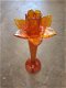 oranje kaarsenstandaard van glas - 2 - Thumbnail