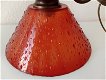 Vintage wandlamp met kap van rood glas - 3 - Thumbnail