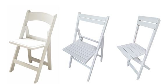 Weddingchair witte Klapstoel resinchair trouwstoel - 0