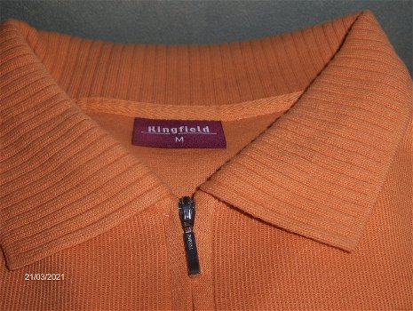 Kingfield Oranje Polo+Bruin T Shirt Zara+T Shirt van Men+T Shirt Zara+Guy Laroche Trui. - 0