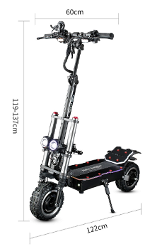 Halo Knight T107 Pro Electric Scooter 11'' Off-road Tire 3000W - 5