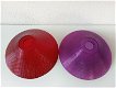 16 glazen lampenkappen in rood en paars - 5 - Thumbnail