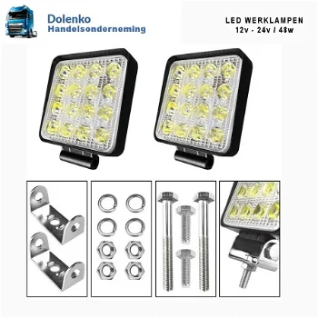 AANBIEDING LED WERKLAMPEN 12V-24V / 48W VANAF 2 STUKS - 5