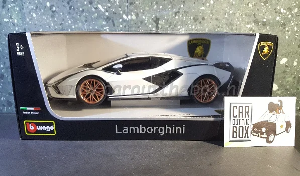 Lamborghini Sián FKP 37 wit 1:18 Bburago - 4