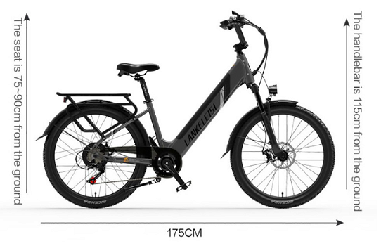 LANKELEISI ES500PRO Electric Bike 500W Motor 48V 16Ah Batter - 3