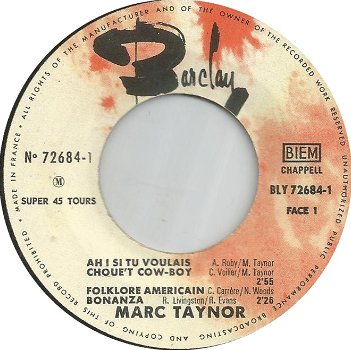 Marc Taynor – Ah! Si Tu Voulais (1965 EP) - 1