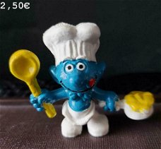 Kok smurf met pollepel en pan : 20073