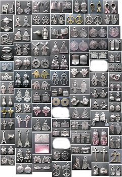 ruim 2500 verschillende soorten charms van tibetaans zilver - 0