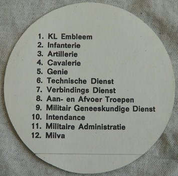 Sticker, Technische Dienst, Nummer 6, Koninklijke Landmacht, jaren'80.(Nr.1) - 3