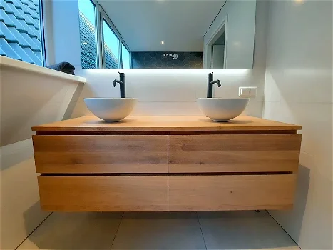 Mooie badkamermeubels van massief hout: gebruikt steigerhout of eiken - 7