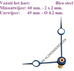 = Brequet wijzers Franse pendule =45343