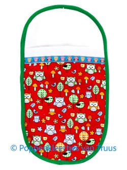 Baby Born 32 cm Slaapzak rood/groen/uiltjes