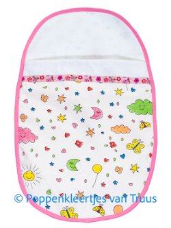 Baby Born/Baby Annabell 43 cm Slaapzak/maan/sterretjes