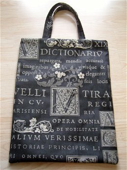 Handtas / shopper thema; Woordenboek/Dictionary Zwart & Ecru - 0