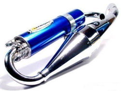 Uitlaat Tecnigas Next R Hyosung Rush Chroom Blauw Race NEW