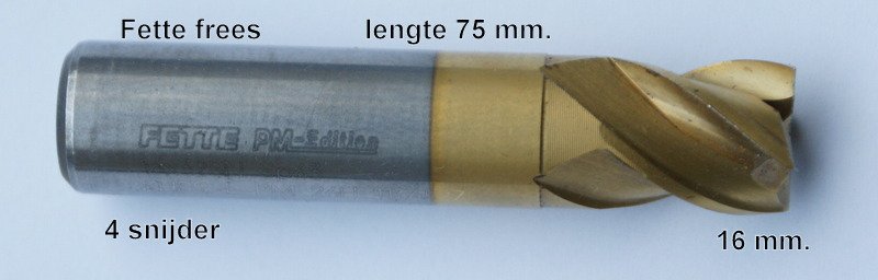 Vingerfrezen van 2 mm. t/m. 40 mm. - 1