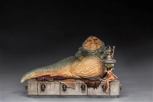 HOT DEAL Iron Studios Star Wars Deluxe Art Scale Statue Jabba The Hutt - 0