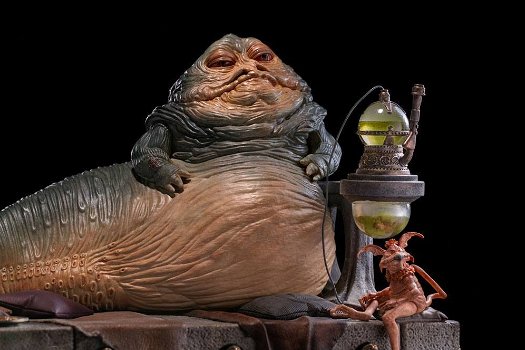 HOT DEAL Iron Studios Star Wars Deluxe Art Scale Statue Jabba The Hutt - 1