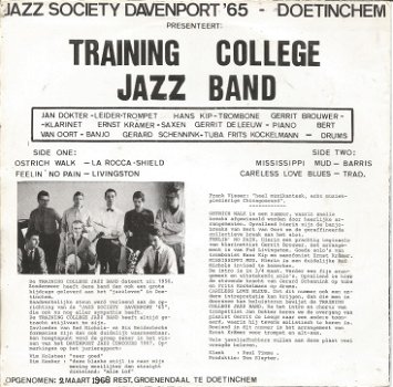 Training College Jazz Band – Davenport Jazz Series no. 1 (1968) - 1