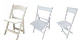 Weddingchair witte Klapstoel resinchair trouwstoel - 0 - Thumbnail