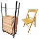 Aanbieding Transportkar+ 25 Houten klapstoelen Bistro - 0 - Thumbnail