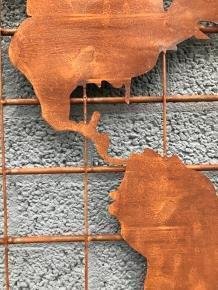 muurdecoratie , wanddeco de wereldkaart - 7