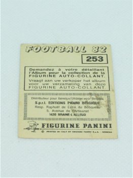 R.W.D. Molenbeek - Patrick Thairet - NR 253 - Football 82 - Panini - 1