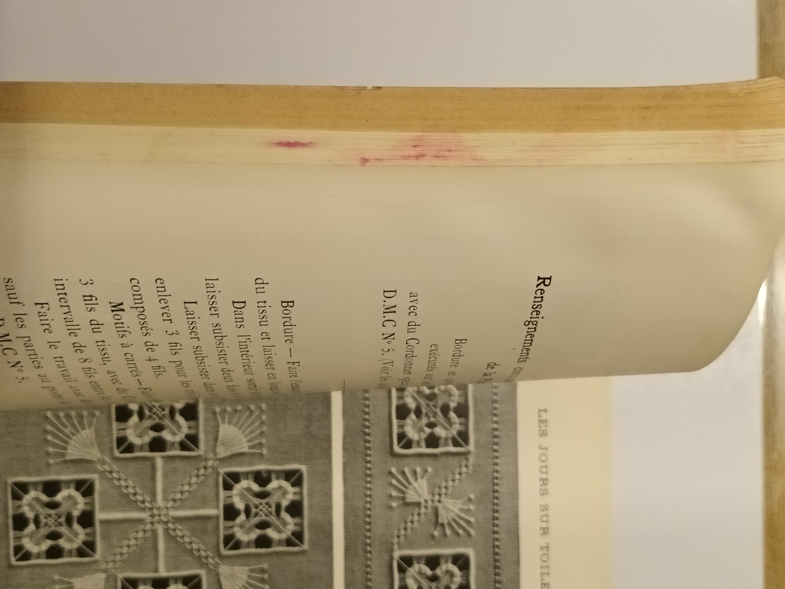 Jours sur Toile Hardanger borduurpatronen Bibliothèque D.M.C. - Afbeelding 2