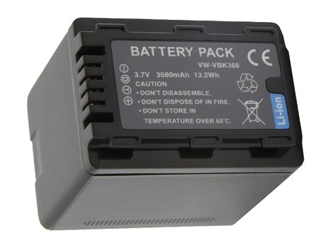 New battery 3580mAh/13.2WH 3.7V for PANASONIC VW-VBK360 - 0