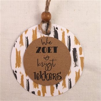 kaarten / cadeau label stijl & kralen thema; Sinterklaas - 1