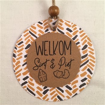 kaarten / cadeau label stijl & kralen thema; Sinterklaas - 3