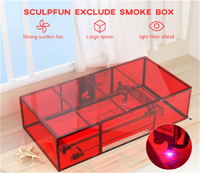 SCULPFUN Laser Engraver Smoke Exhaust Box - 1