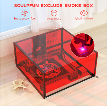 SCULPFUN Laser Engraver Smoke Exhaust Box, 720*720*360mm - 1