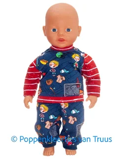 Baby Born 32 cm Jongens setje sport blauw/rood