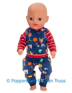 Baby Born Soft 36 cm Jongens setje sport/blauw/rood
