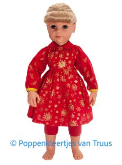 Götz pop Hannah 50 cm Setje rood/goudopdruk/kerst