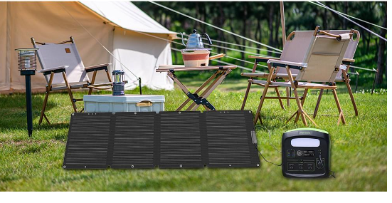 NECESPOW N1200 1200W Portable Power Station + 120W Foldable Solar Panel - 5