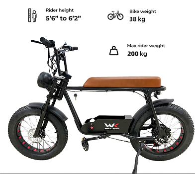 WELKIN WKEM003 Electric Bike 20*4.0 Inch Fat Tires - 6