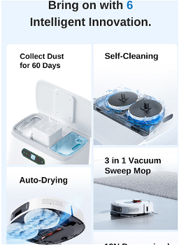 ROIDMI EVA Smart Robot Vacuum Cleaner Self-Cleaning & Emptying - 2