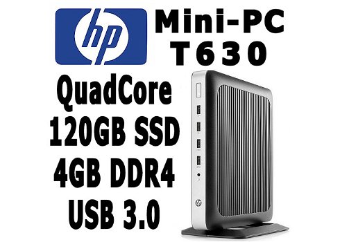 HP T630 Mini-PC DualCore 1.65Ghz 4GB 120GB SSD - 0