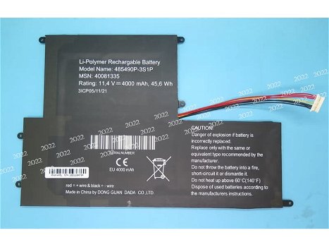 New Battery Tablet PC Batteries EVOO 11.4V 4000mAh/45.6WH - 0