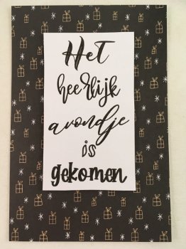 Sinterklaas decoratie quote kaart & houten standaard - 4