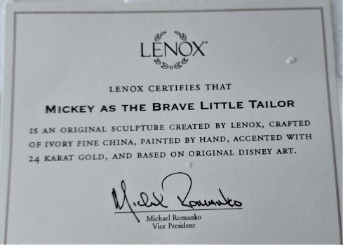 DISNEY by Lenox - Mickey The Brave Little Tailor - 1