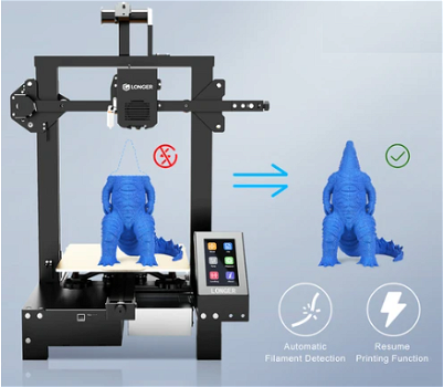 Longer LK4 X 3D Printer, Auto Leveling, 0.1mm Accuracy, 180mm/s Speed, - 3